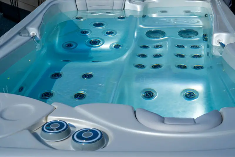 hot tub filled with water