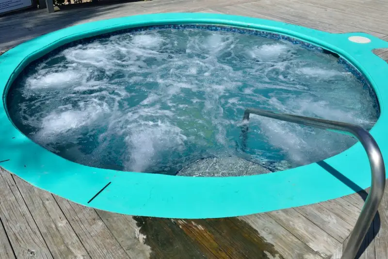 huge open hot tub